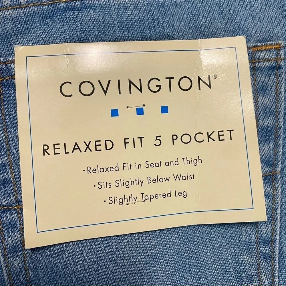 Covington 32x34 Classic Blue Denim Jeans nwt